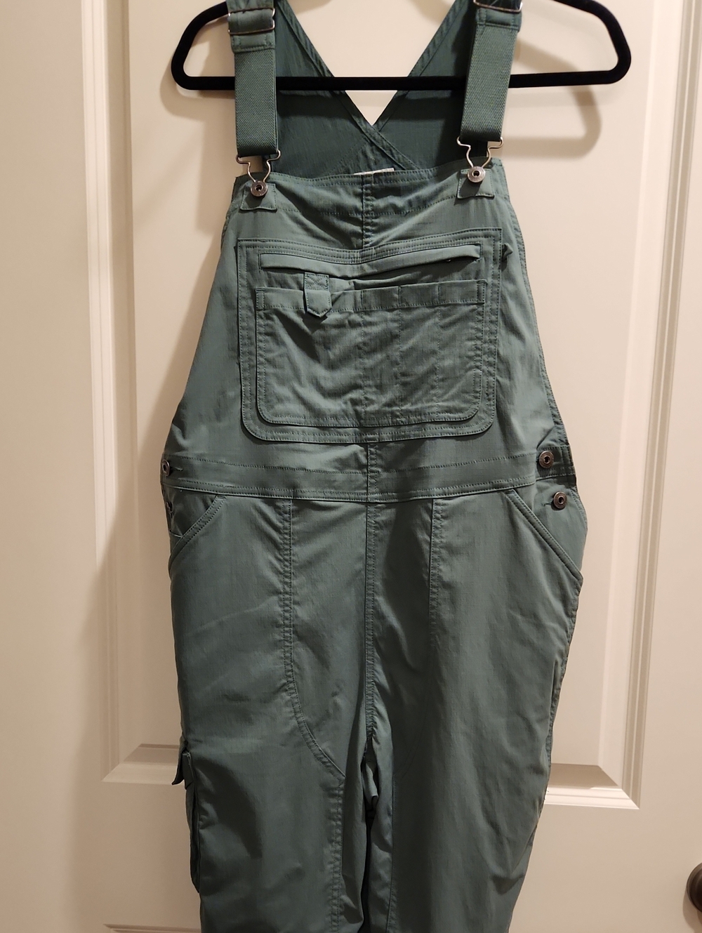 Duluth Women's Sage Green Utility Overalls